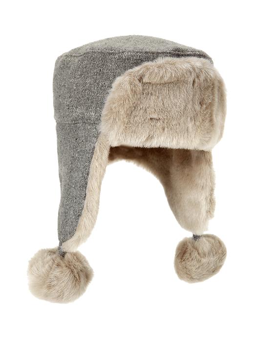 View large product image 1 of 1. Tweed trapper hat