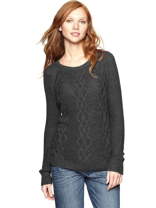 Image number 3 showing, Cable boatneck pullover
