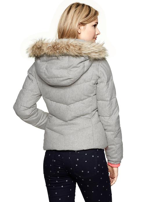 Image number 3 showing, Wool puffer bomber