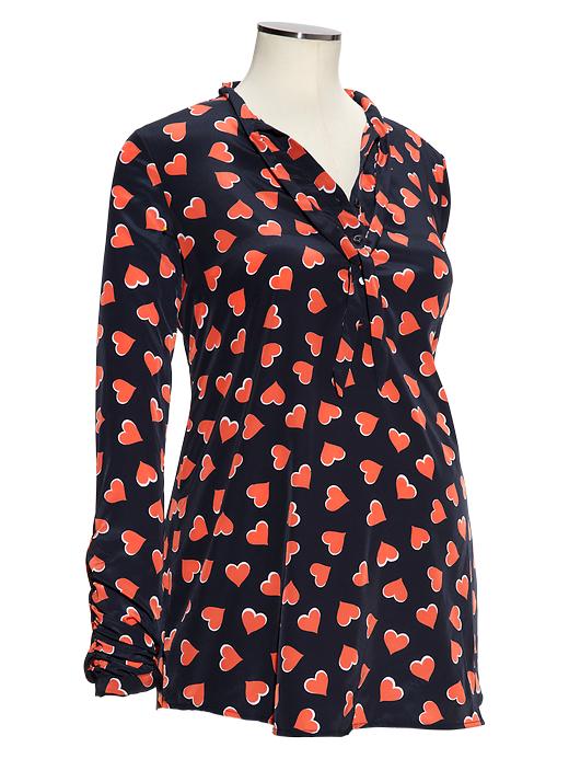 View large product image 1 of 1. Heart ruched shirt