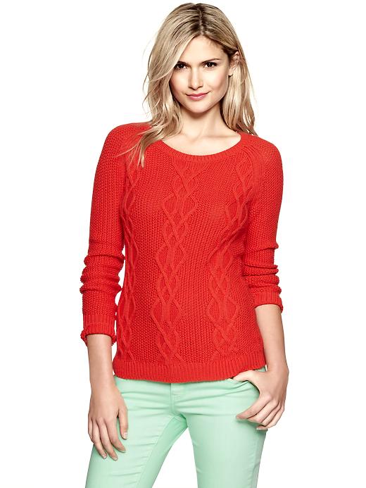 Image number 4 showing, Cable boatneck pullover