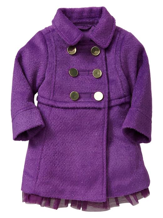 View large product image 1 of 1. Lurex wool coat
