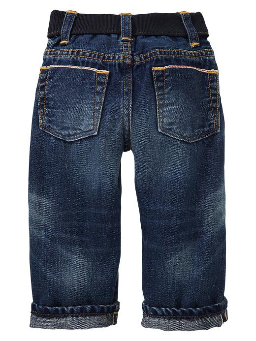 Image number 2 showing, First five-pocket selvage jeans (dark wash)
