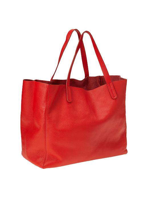 View large product image 1 of 1. Leather tote