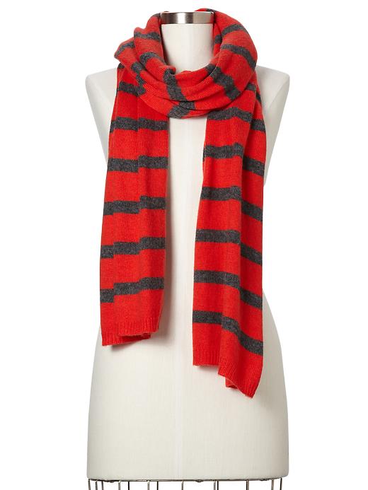 View large product image 1 of 1. Cashmere blend striped scarf
