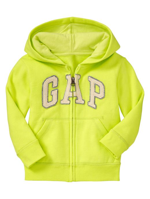 View large product image 1 of 1. Fleece arch logo hoodie