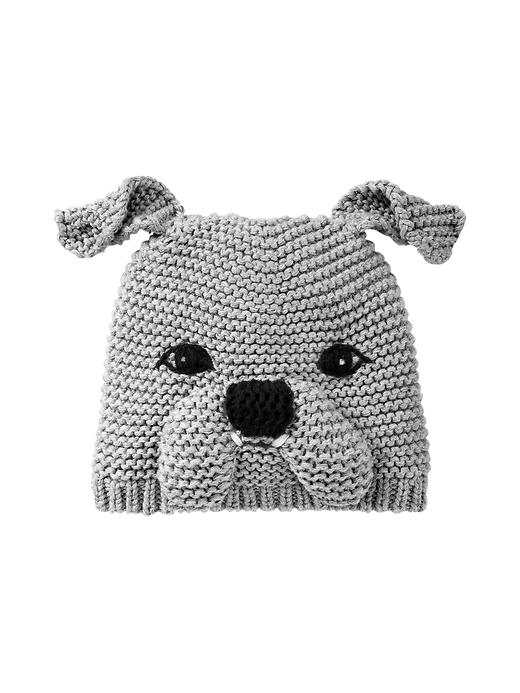View large product image 1 of 1. Garter-stitch dog hat