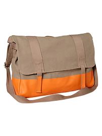 Colorblock messenger bag