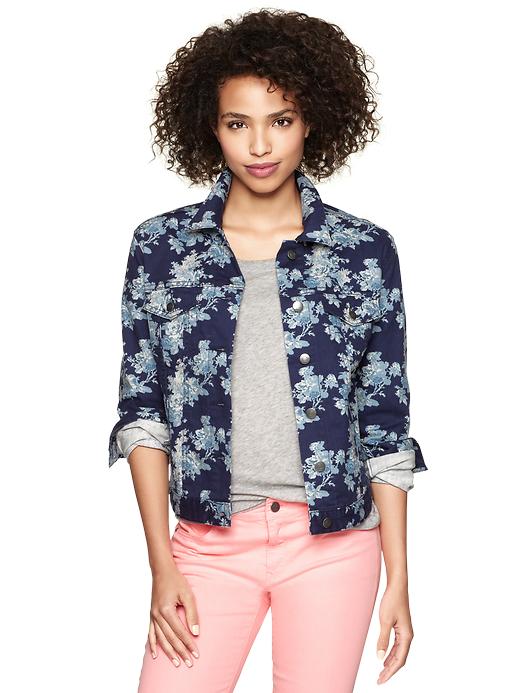 View large product image 1 of 1. 1969 floral denim jacket
