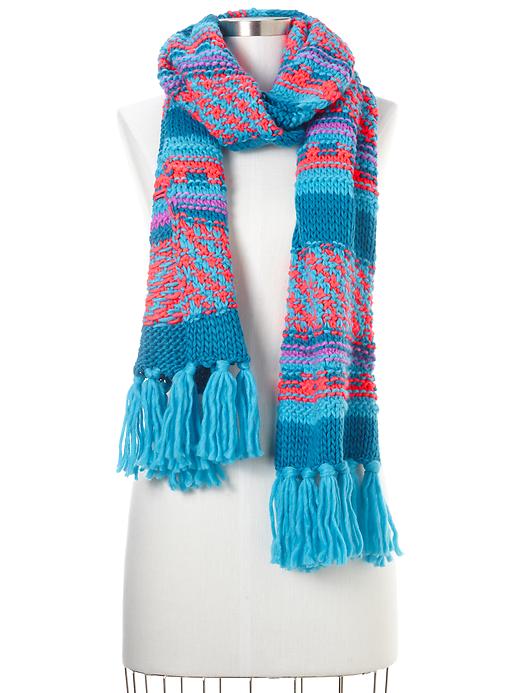 View large product image 1 of 1. Colorful Fair Isle scarf