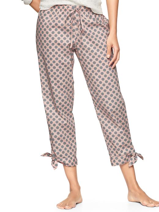 View large product image 1 of 1. Bow poplin pajama pants
