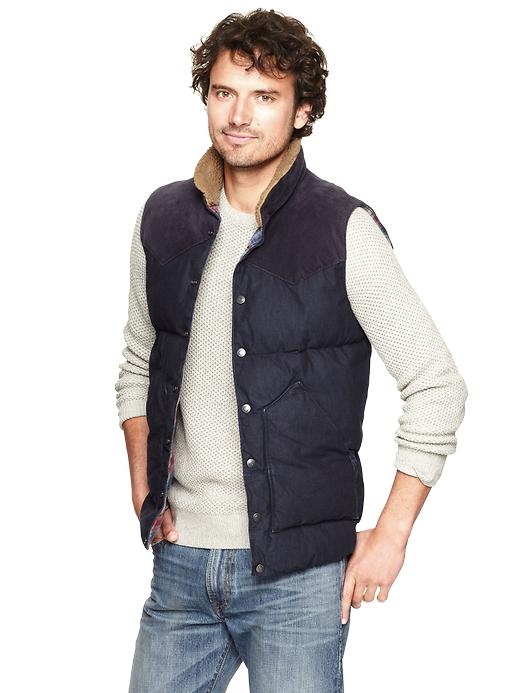 View large product image 1 of 1. 1969 denim puffer vest