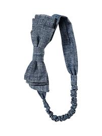 Layered chambray headband