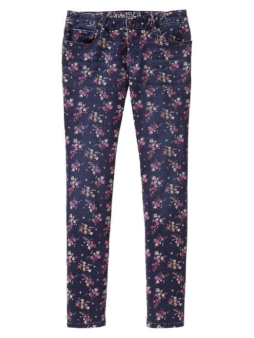 View large product image 1 of 1. 1969 floral super skinny jeans