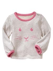 Intarsia rabbit sweater