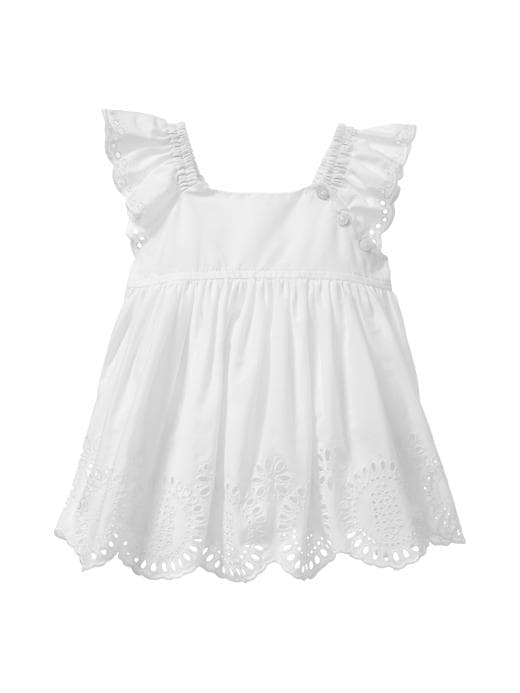 View large product image 1 of 1. Empire eyelet top