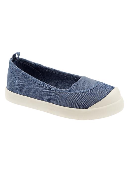 View large product image 1 of 1. Slip-on cap toe sneakers