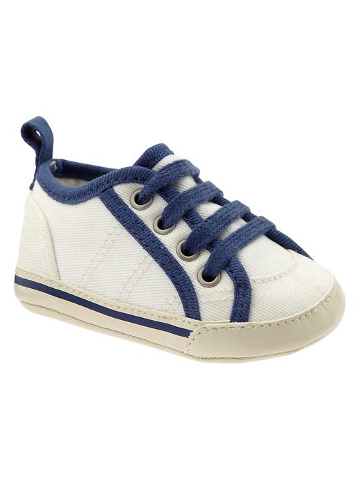 View large product image 1 of 2. Lace-up contrast sneakers