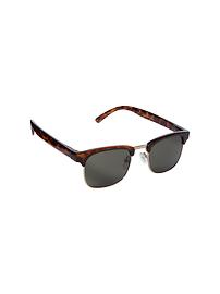 Tortoiseshell D-frame sunglasses