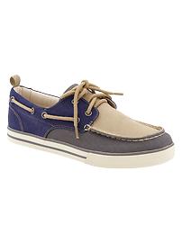 Colorblock deck sneakers