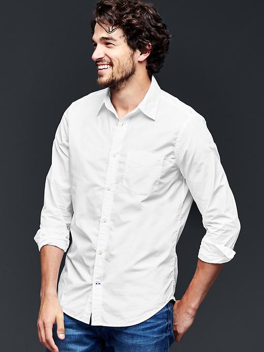 Image number 1 showing, Lived-in wash solid shirt