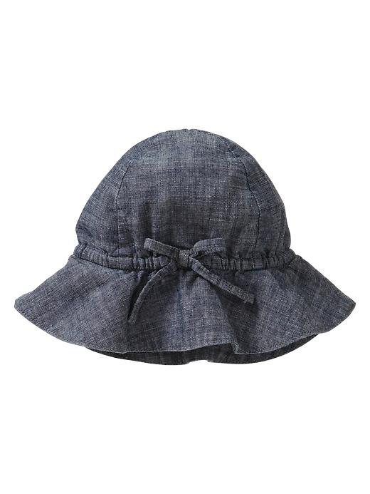 View large product image 1 of 1. Chambray sun hat