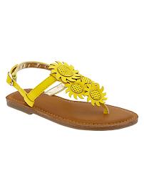 T-strap daisy sandals
