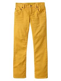 Yellow straight jeans