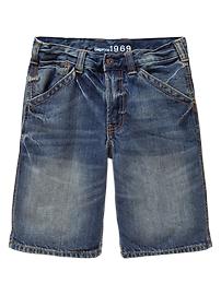 Denim worker shorts