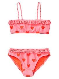 Heart print two-piece