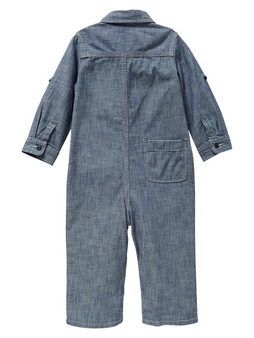 Image number 2 showing, Convertible chambray one-piece