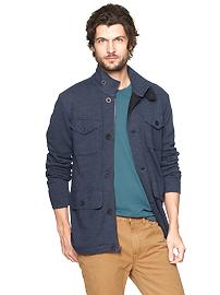 Fleece four-pocket jacket