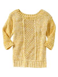 Textured open-weave sweater