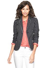 Striped twill academy blazer