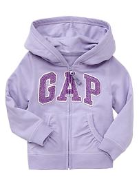 Sparkle arch logo terry hoodie