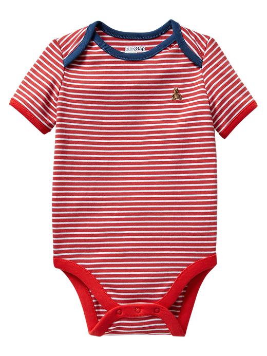 View large product image 1 of 1. Embroidered striped bodysuit
