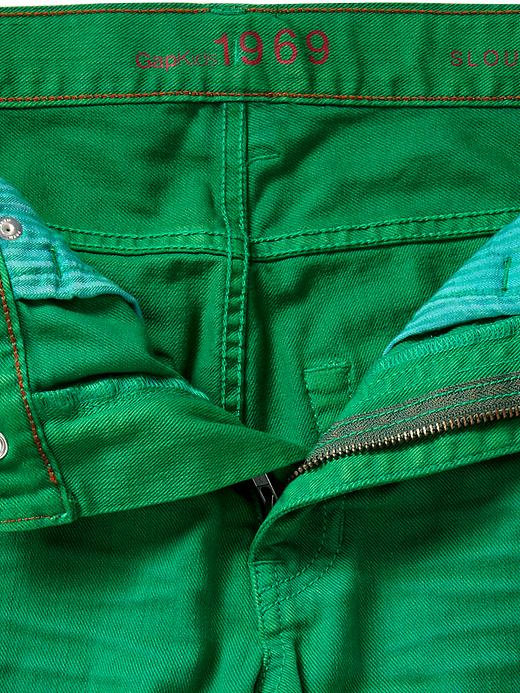 Image number 3 showing, 1969 green slouch skinny jeans