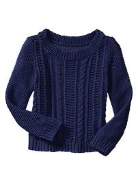Cable knit boatneck sweater