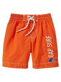 Embroidered logo swim trunks