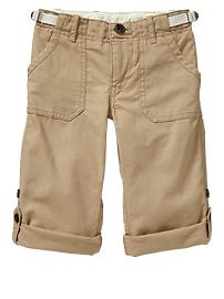 Linen roll-up pants