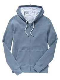 Thermal fleece zip hoodie