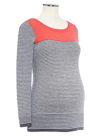 Striped colorblock sweater