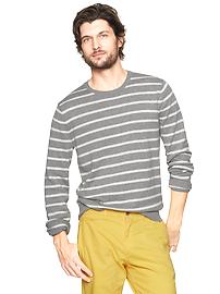 Striped crewneck sweater