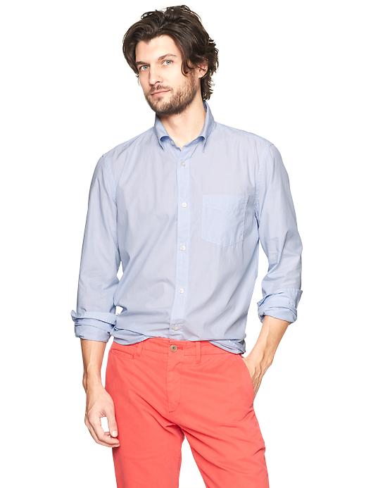 Image number 1 showing, Lived-in wash solid shirt
