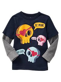 2-in-1 heart graphic T
