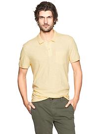 Solid slub polo