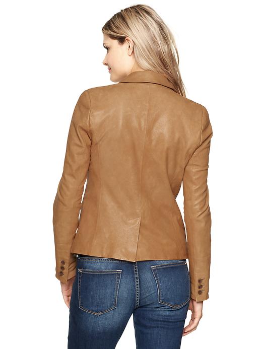 Image number 2 showing, Leather blazer