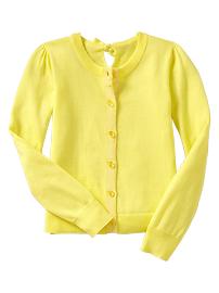 Puff-sleeve cardigan