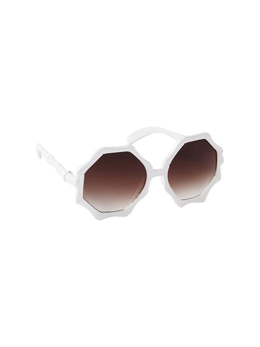 View large product image 1 of 1. Round bamboo sunglasses