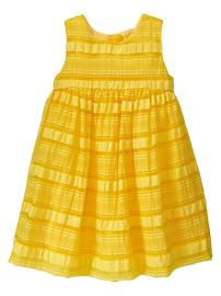 Multi-stripe organza dress